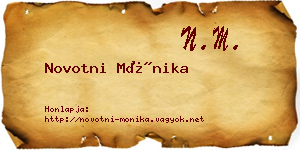 Novotni Mónika névjegykártya